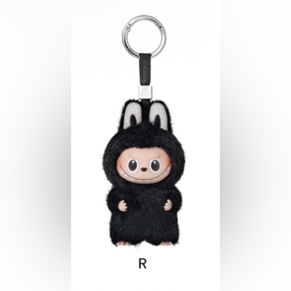 NIB Authentic Pop Mart Pin For Love Confirmed R Labubu Vinyl Pendant Black